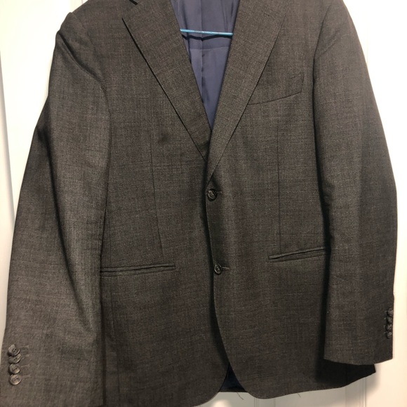 Wool Suit 38R Gray Vitale Barberis Canonico Italy - Picture 3 of 5